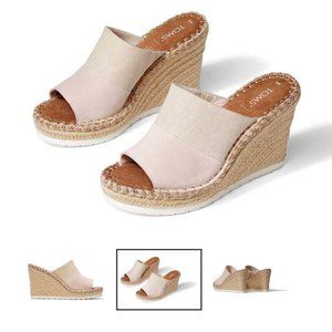 Tom's Monica Mule in Peony Suede / Subtle Metallic size 10 NWT